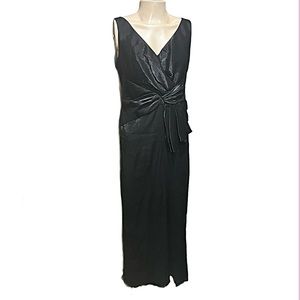 Badgley Mischka Couture Vintage Long Sleeveless Formal Maxi Gown in Black